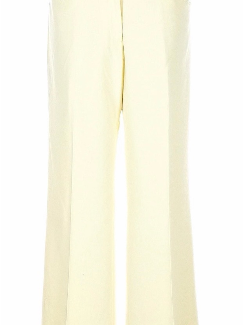 Tahari Pale Cream Wide-Leg Trousers